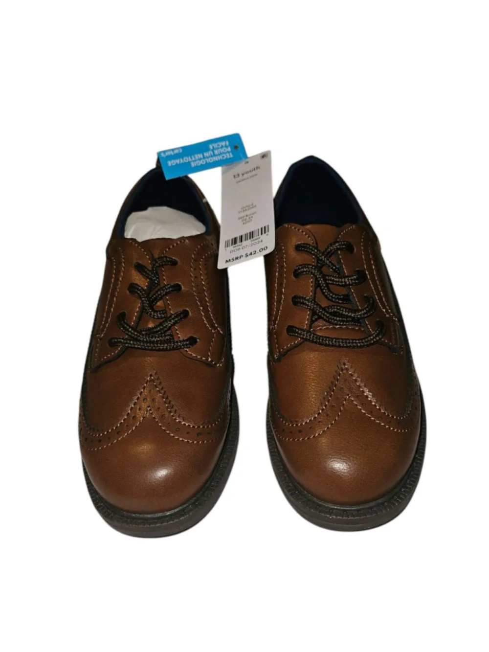 Boys Carter's Brown Oxford Dress Shoes 13 (Little Boy)